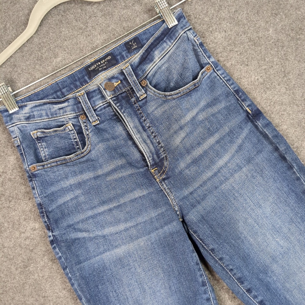 Lucky Brand Bridgette High Rise Skinny Ankle Jeans Womens 4 27 Medium Wash Blue
